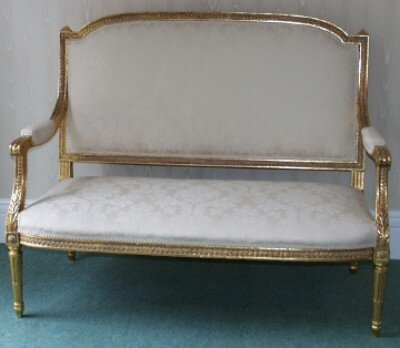 Antique Gilt Settee